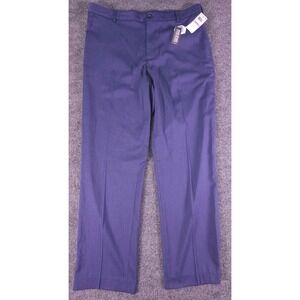 Van Heusen Dress Pants Mens 38x32 Blue Haze Straight Fit AiR Stretch Non-Iron